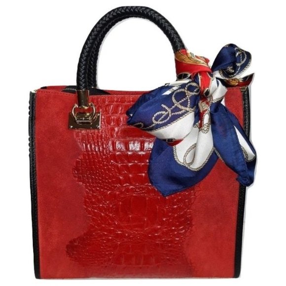 Genuine Leather/Suede Handbag - Picture 1 of 9